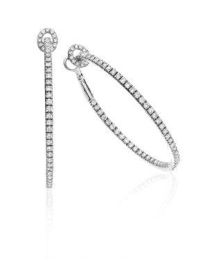 Diamond Pave Inner and Outer Hoops