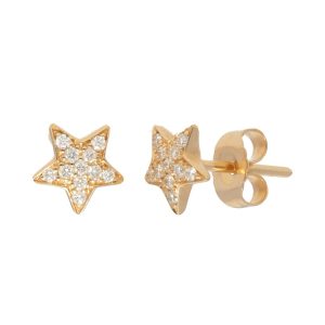 Diamond Star Stud Earrings