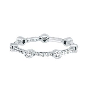 Bezel Diamond Alternating Eternity Band