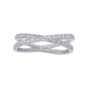Diamond Criss Cross Ring
