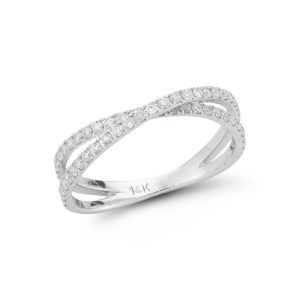Diamond Criss Cross Ring