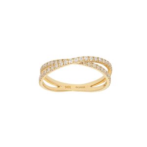 Diamond Criss Cross Ring
