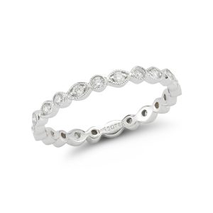 Diamond Bezel Leaf Ring