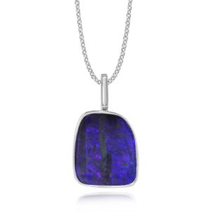 Sterling Silver Australian Boulder Opal Pendant