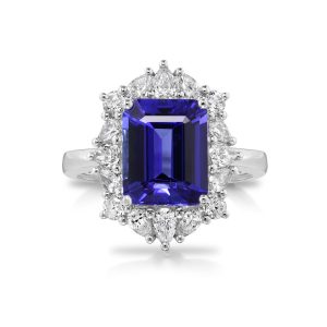Platinum Tanzanite/Diamond Ring