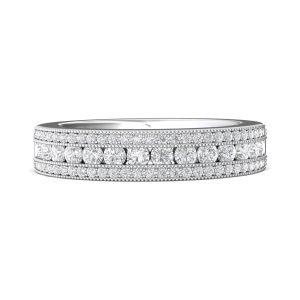 Channel/Shared Prong Wedding Band from the Channel/Shared Prong collection