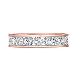 Channel/Shared Prong Wedding Band from the Channel/Shared Prong collection