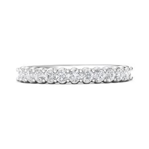 Channel/Shared Prong Wedding Band from the Channel/Shared Prong collection
