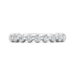 Channel/Shared Prong Wedding Band from the Channel/Shared Prong collection