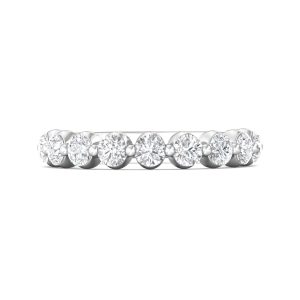 Channel/Shared Prong Wedding Band from the Channel/Shared Prong collection