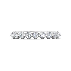Channel/Shared Prong Wedding Band from the Channel/Shared Prong collection