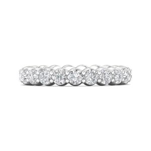 Channel/Shared Prong Wedding Band from the Channel/Shared Prong collection
