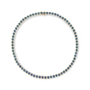 14K Yellow Gold Montana Sapphire Neckpiece