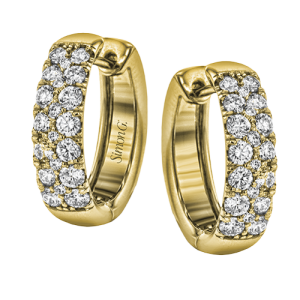Hoop Earring in 18k Gold with Diamonds