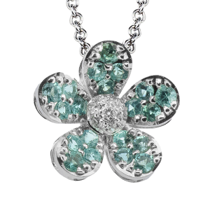 Color Pendant in 18k Gold with Diamonds