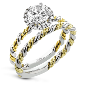 Wedding Set in 18k Gold with Diamonds