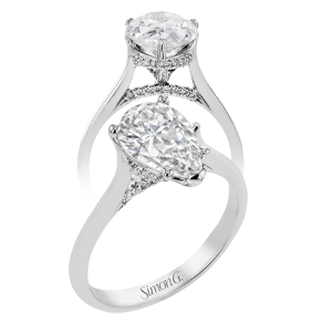 Engagement Ring in 18k Gold with Diamonds
