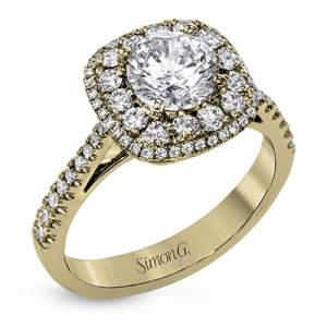 Engagement Ring in 18k Gold with Diamonds